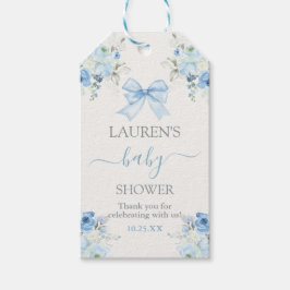 Rosa Bow Bear Baby Shower Boy Gift Märkre Presentetikett