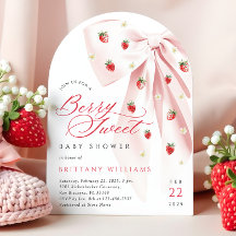 Rosa Bow Berry Sweet Baby Shower Arch