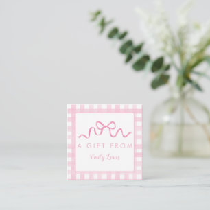 Rosa Bow Birthday Gift-djurutrymmeskort Tilläggskort
