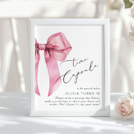 Rosa Bow Birthday Time Capsule Poster