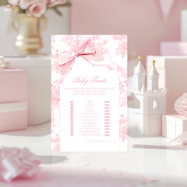 Rosa Bow Blommigt Boho Baby Traits Shower Games