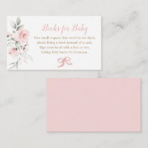 Rosa Bow Blommigt Rosa Baby Shower Bokar för Baby