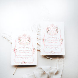 Rosa Bow Blommigt Sweet Flicka Shower Bokar Tilläggskort