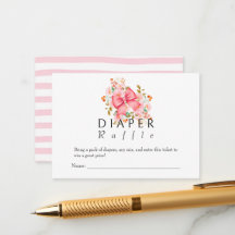 Rosa Bow Blommigt vattenfärgsdusch för barn i 