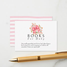 Rosa Bow Blommigt vattenfärgsdusch för barn i  Tilläggskort