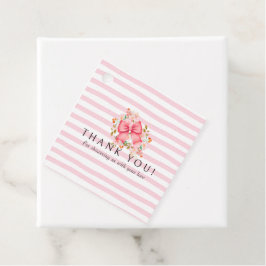 Rosa Bow Blommigt Vattenfärgsknappsdusch för  Gåvor Etiketter