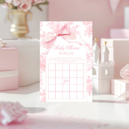 Rosa Bow Boho Arch Flolar Baby Shower Bingo Game