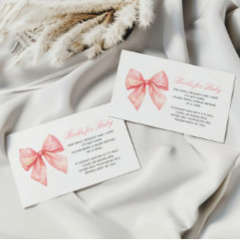  Rosa Bow Bok för Baby-höljeskort Tilläggskort