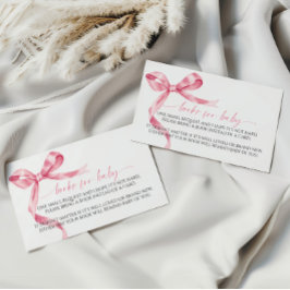 Rosa Bow Bok för för Baby-inhägnadskort Tilläggskort