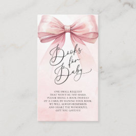 Rosa Bow Bokar för Baby Baby Shower Tilläggskort