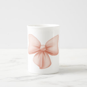 Rosa Bow Bone China Mugg Benporslin Mugg