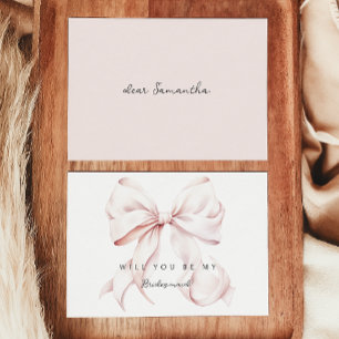 Rosa Bow Bridesmaid Frieri kort
