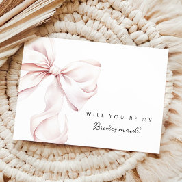 Rosa Bow Bridesmaid Frieri kort