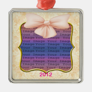 Rosa Bow Bröllop Ornament