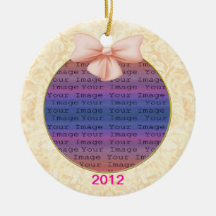 Rosa Bow Bröllop Ornament