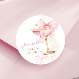 Rosa Bow Brunch och BubLY Möhippa Sticker Runt Klistermärke