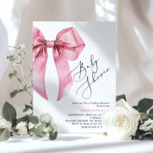 Rosa Bow calligraphy Coquette Baby Shower