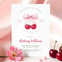 Rosa Bow Cherry Baby Shower