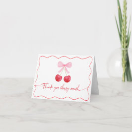 Rosa Bow Cherry Birthday Tack Kort