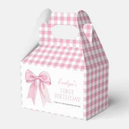 Rosa Bow Chic Coquette Girl Birthday Presentaskar