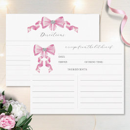 Rosa Bow Chic Glam Möhippa Recept Tilläggskort