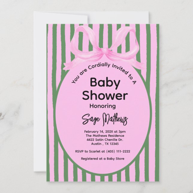 Rosa Bow Coquette Aesthetic Girl Shower (Framsida)