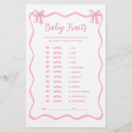 Rosa Bow Coquette Baby Shower Baby Traame