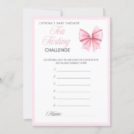 Rosa Bow Coquette Baby Shower - Editable Namn, 5x7 Inbjudningar