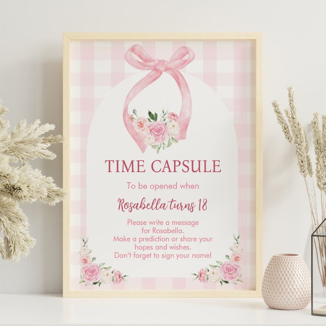 Rosa Bow Coquette Birthday Time Capsule Poster (Skapare uppladdad)