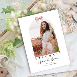 Rosa Bow Coquette-Elegant 2025 Inbjudningar