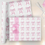 Rosa Bow Coquette Glam Möhippa Presentpapper<br><div class="desc">De här möhipporna har en chic glam silky-buskdesign med faux rhinestones och modern manustypografi. Anpassa texten med bridens namn. Matchande möhippa party-förråd finns också.</div>