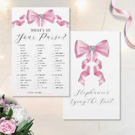 Rosa Bow Coquette Glam Purse Möhippa Game