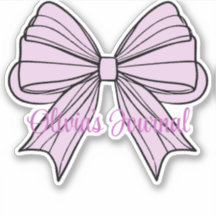 Rosa Bow Coquette Journal bokskylt