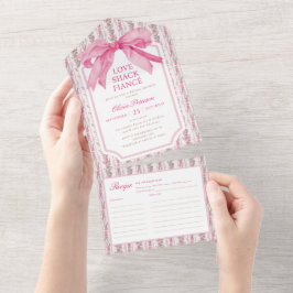 Rosa Bow Coquette Kärlek Shack Fiance Möhippa