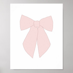 Rosa Bow Coquette Poster