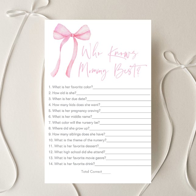 Rosa Bow Coquette som känner Mammans bästa spel (Skapare uppladdad)