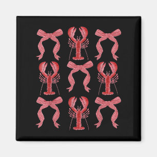 Rosa Bow Cute Coquette Kräftor Y2k Clean Girl Aes Magnet