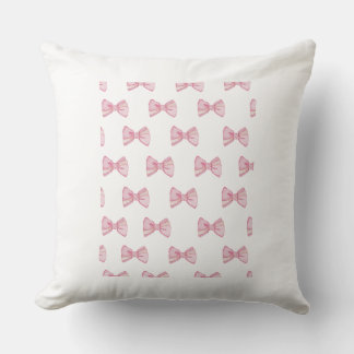 Rosa Bow Dekorativ kudde - Coquette Room Decor