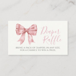 Rosa Bow Diaper RaffCard Tilläggskort