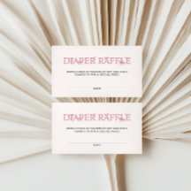 Rosa Bow Diaper Raffle Baby Shower