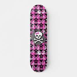Rosa Bow Döskalle skateboard Bräda 20,5 Cm