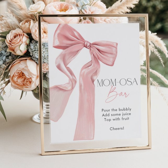 Rosa Bow Elegant Coquette Mamma-osa Pub Poster (Skapare uppladdad)