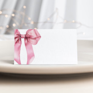 Rosa Bow elegant födelsedagsfest-platskort Kort