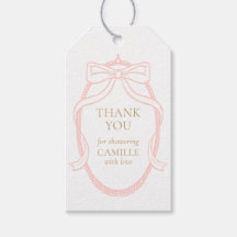 Rosa Bow-Eleganten Tack för att du tittar på Baby 