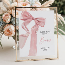 Rosa Bow-Elegantens coquette hur många rader Poster