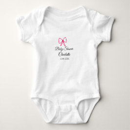 ROSA BOW ENMPLE BABY SHOWER ADD NAMN DATE MINIMIMY T SHIRT