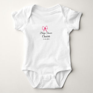ROSA BOW ENMPLE BABY SHOWER ADD NAMN DATE MINIMIMY T SHIRT