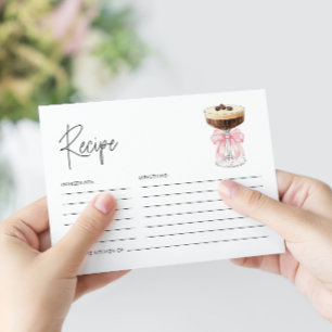 Rosa Bow Espresso Martini Möhippa Recipe Tilläggskort