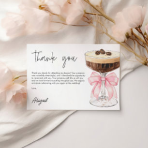 Rosa Bow Espresso Martini Möhippa Tack Tilläggskort