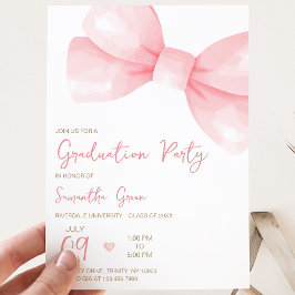 Rosa Bow examensfest Inbjudningar
